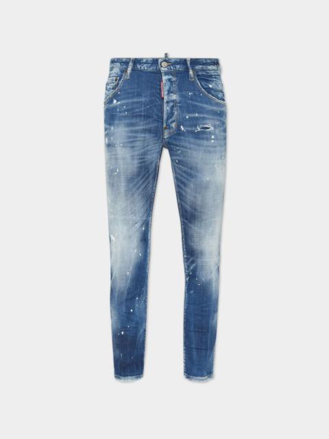 MEDIUM SPOTS WASH SKATER JEANS