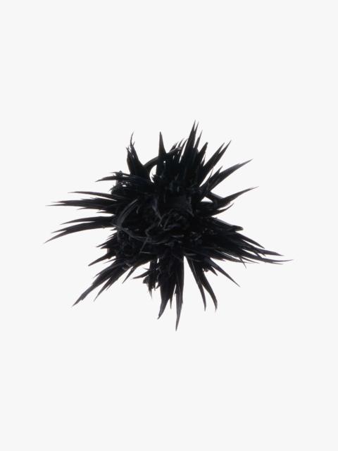 THISTLE EARRINGS WITH FEATHERS