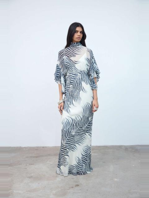 LENA MAXI DRESS IN ZEBRA PRINT GEORGETTE