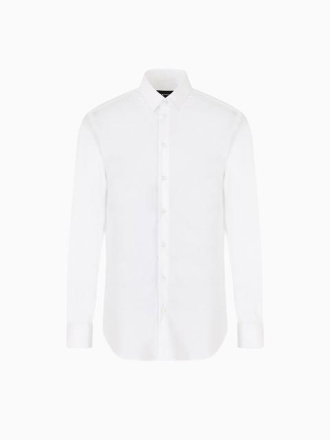 Stretch cotton poplin shirt