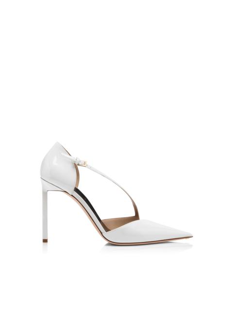 PATENT LEATHER ASYMMETRIC PUMP