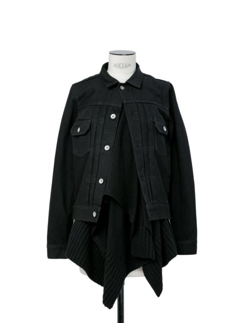 Denim x Wool Knit Jacket