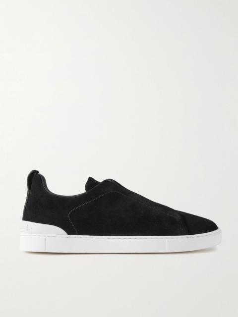 Triple Stitch™ Suede Slip-On Sneakers Black