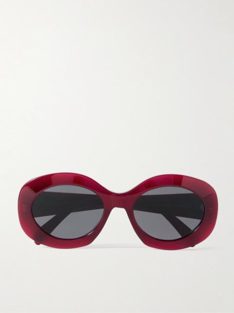 Triomphe Oversized Round-frame Acetate Sunglasses
