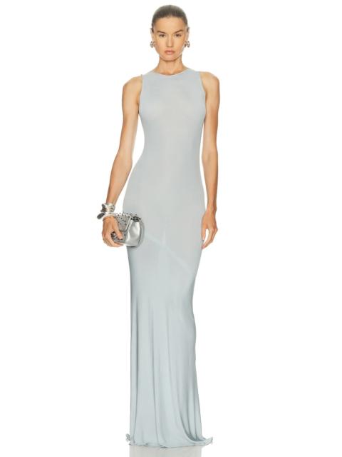 Asymmetric Ruched Long Dress