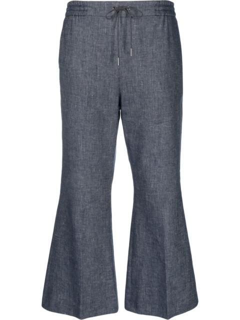 drawstring flared trousers