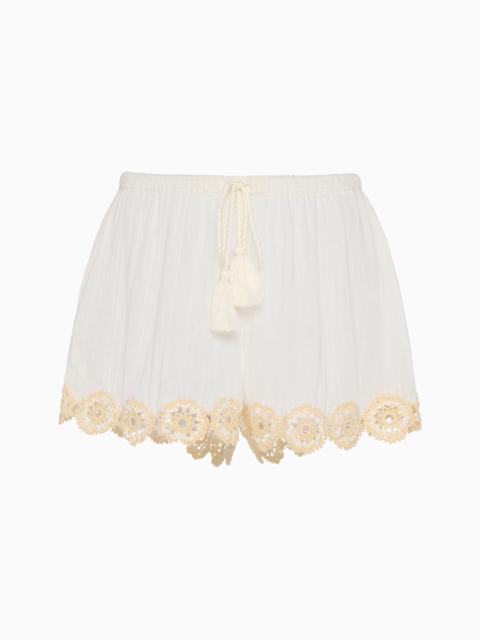 Liya Coverup Short with Crochet Detail