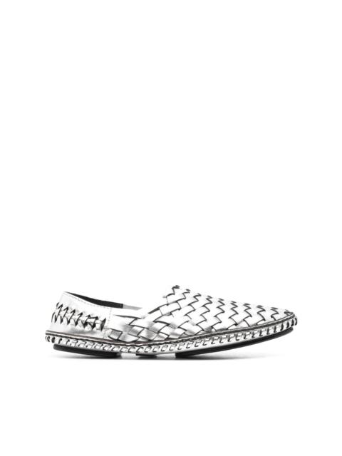 Neil woven metallic loafers