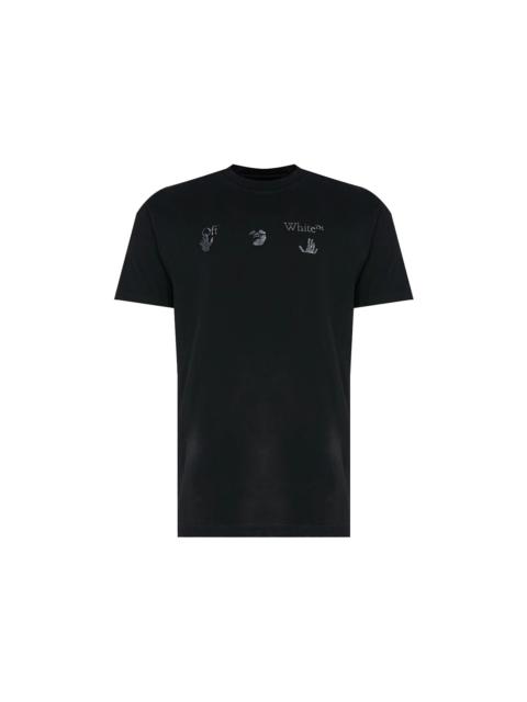 OFF-WHITE Slim Fit Drowning Logo Vintage T-Shirt Black