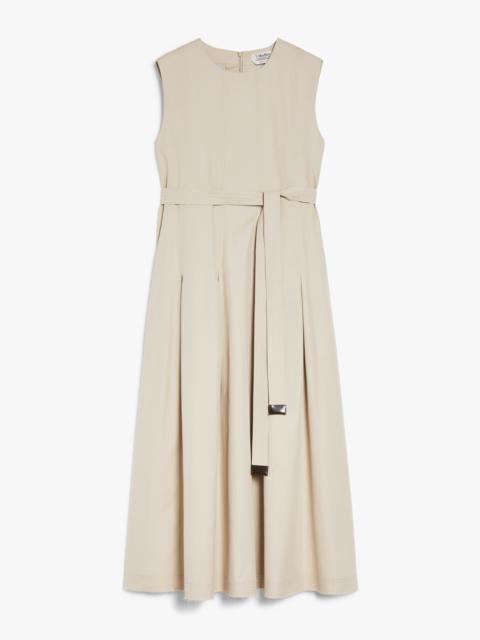 AMINA Sleeveless twill dress