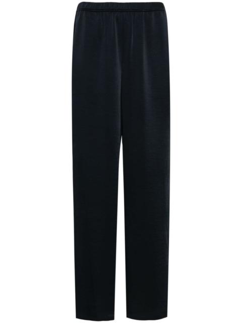 straight-leg satin trousers