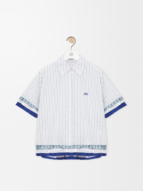 Short sleeve shirt in technical cotton