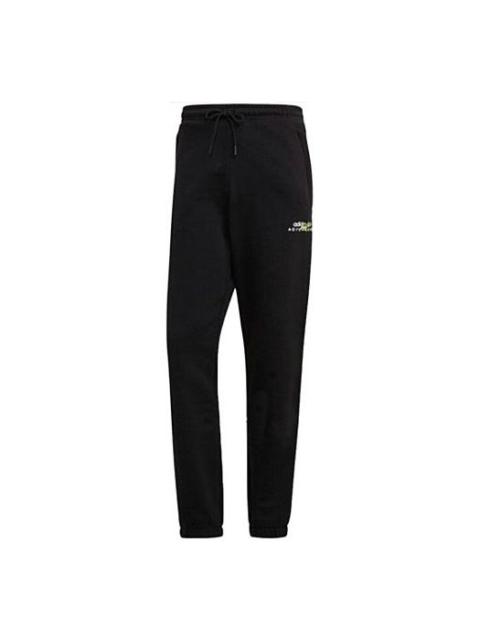 adidas originals Running Training Stay Warm Lacing Casual Sports Pants Black GN2334
