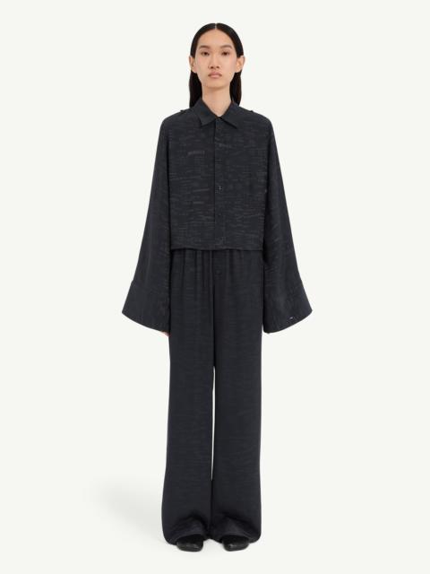 Jacquard convertible shirt