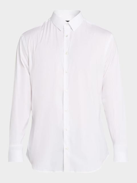 Men & apos;s Solid Stretch Poplin Sport Shirt
