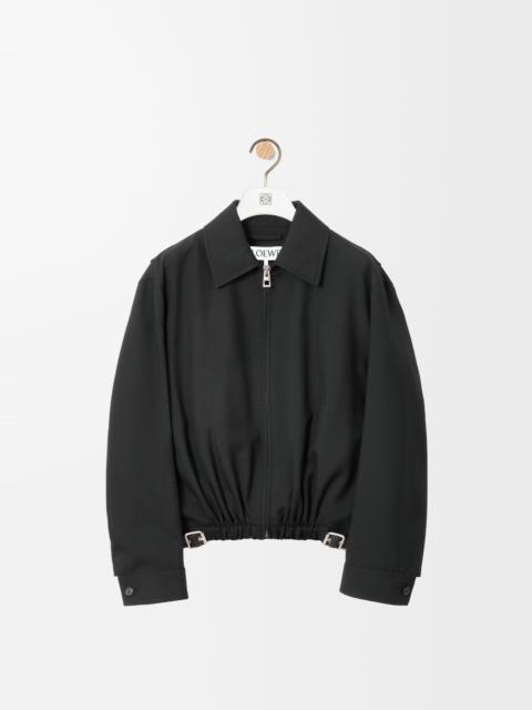 Belted jacket in wool