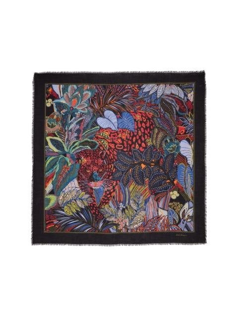 Batik print cashmere shawl