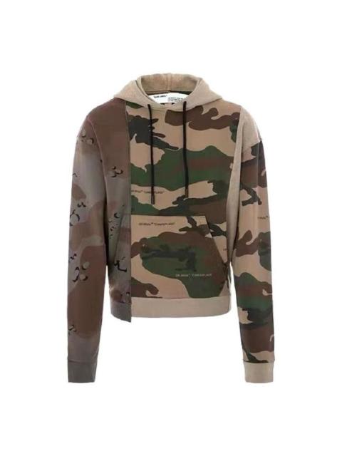Men's Off-White Splicing Long Sleeves Camouflage OMBB036F181920429901