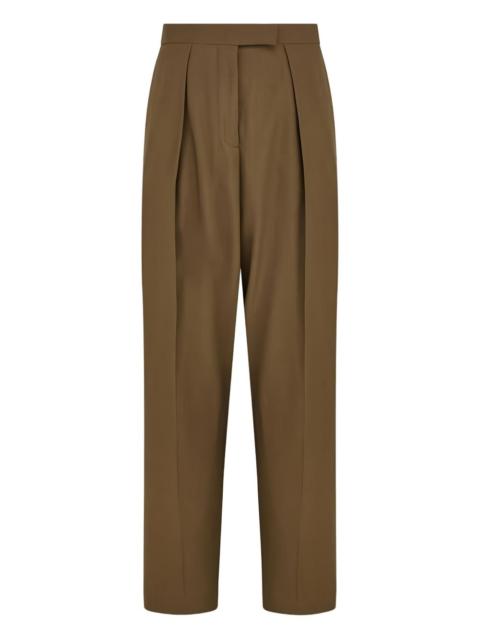 pleat-front tailored trousers