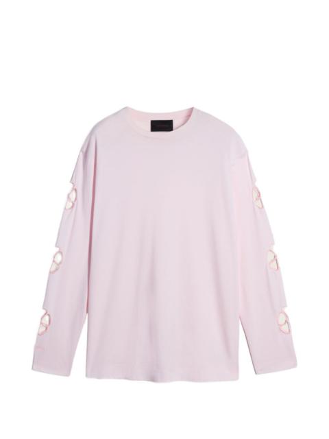 Daisy cutout long-sleeve T-shirt