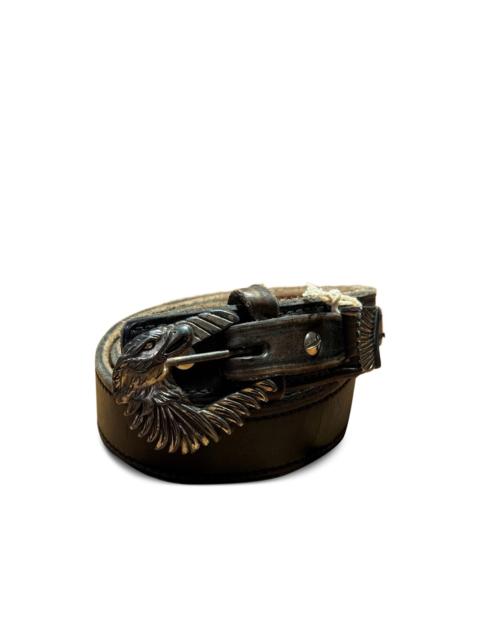 western-buckle leather belt