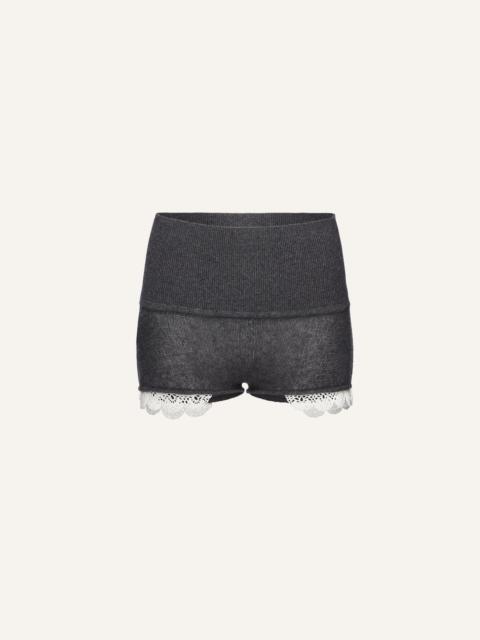 Cashmere knit shorts in grey