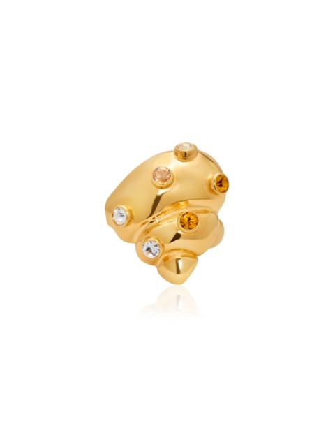 Seashell Rhinestones Ring gold