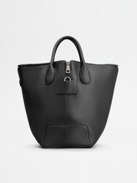 TOD'S DI BAG SWING IN LEATHER MEDIUM - BLACK
