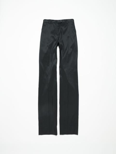 Pinstripe tailored trousers - Black