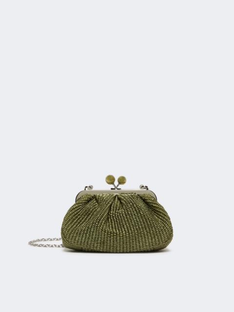 Small raffia-effect Pasticcino Bag - SAGE GREEN