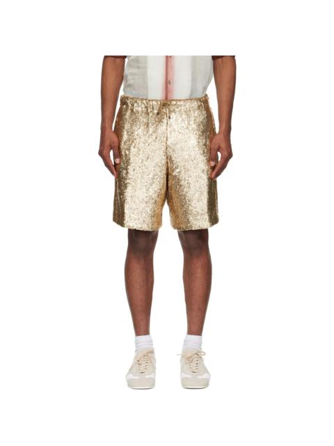 Gold Sequinned Shorts