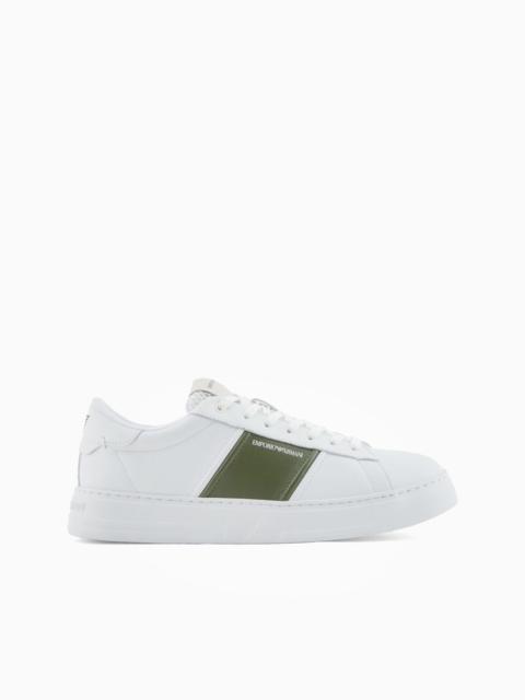 contrasting-panel sneakers