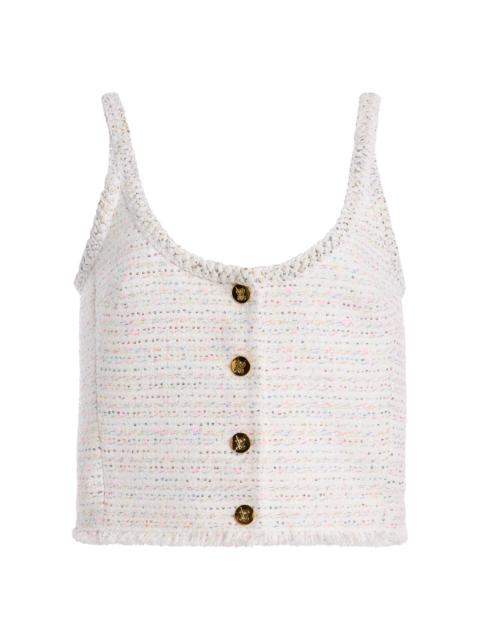 Tweed Sorbet Cropped Top ivory