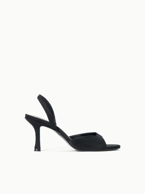 STAUD BRIGITTE HEEL BLACK SATIN 2