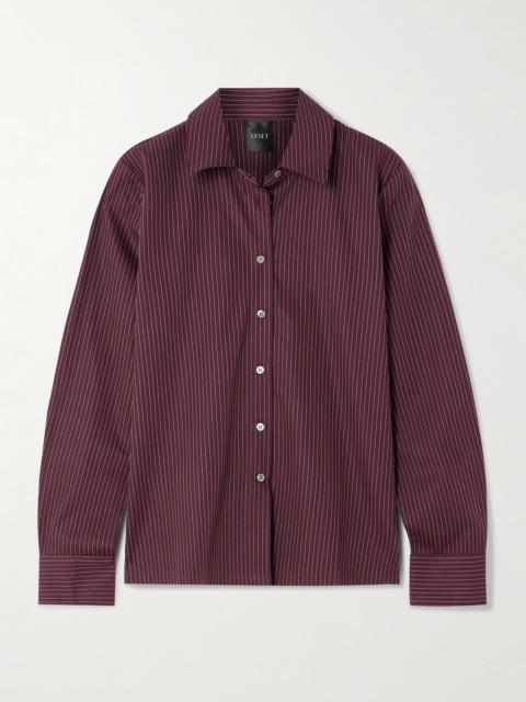 Yoshi Pinstriped Cotton-blend Twill Shirt