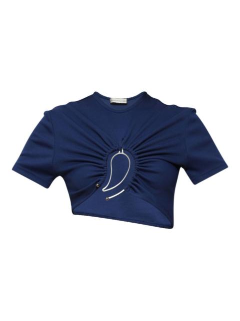 ruched ring-detail top