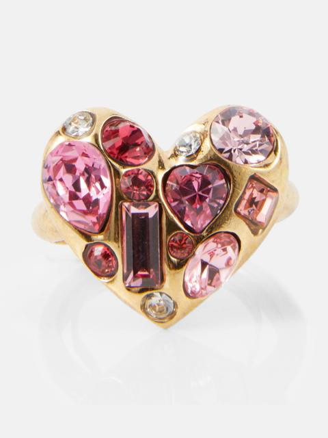 Gemstone Heart embellished ring
