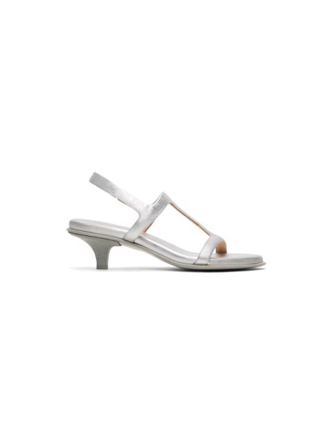 Silver Ciglio Heeled Sandals