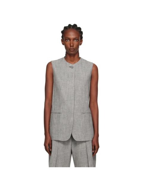 Gray Button Vest