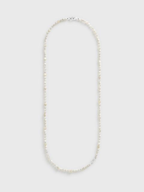 Infinity bead necklace white