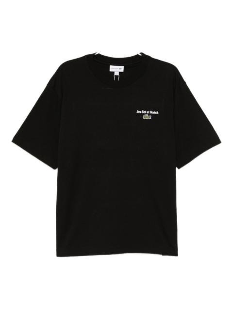 logo-embroidered T-shirt