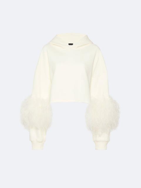 Cotton Sweatshirt With Feathers