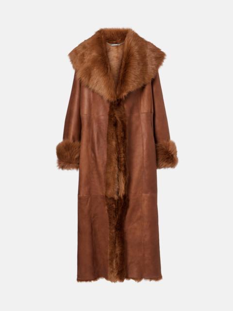 Marlene shearling-lined suede coat