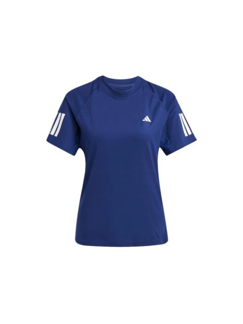 adidas Women's Club 3-Stripes Climacool T-Shirt Dark Blue