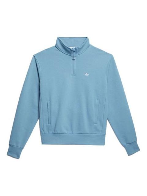 adidas Heavyweight Shmoofoil 1/4 Zip Sweatshirt 'Blue' GL9943