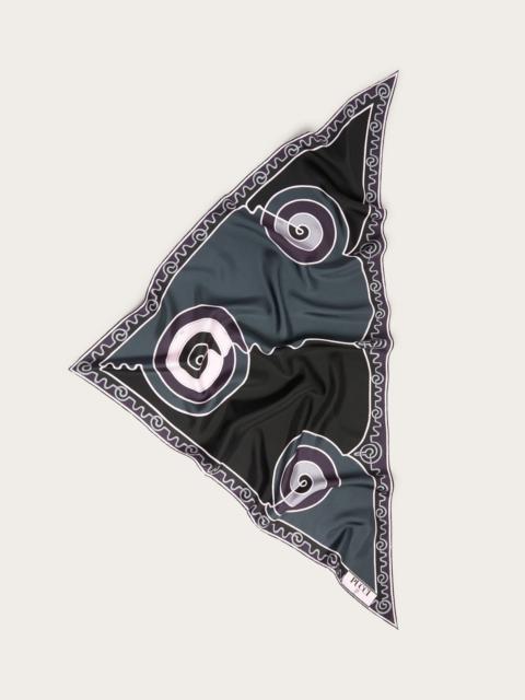 ASTRO PRINT TRIANGLE SILK SCARF