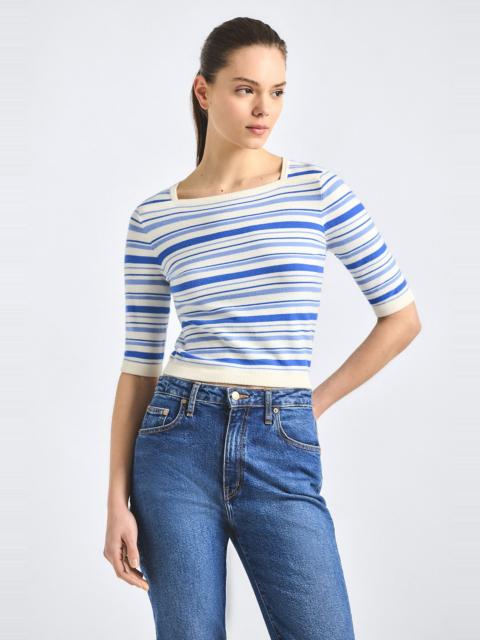 ANDORA STRIPED BOATNECK SWEATER