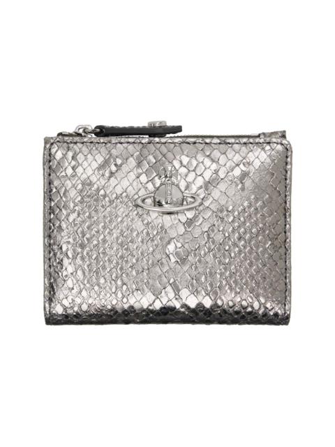 Silver Slim Flap Card Holder