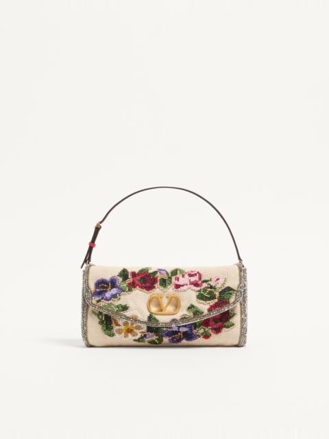 VALENTINO GARAVANI DEVAIN EMBROIDERED SMALL SHOULDER BAG