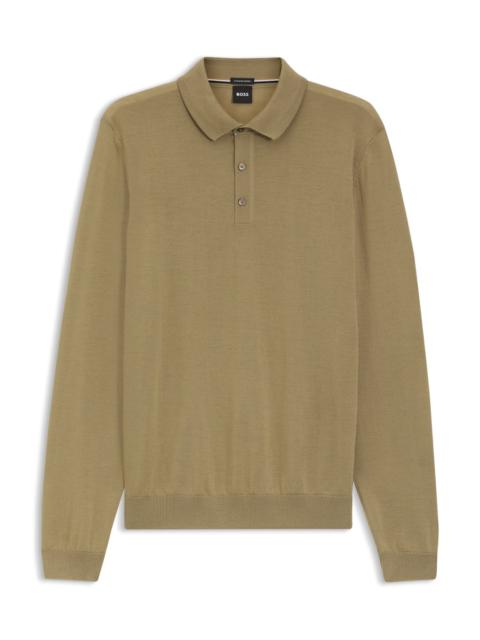 KNITTED POLO SWEATER IN VIRGIN WOOL